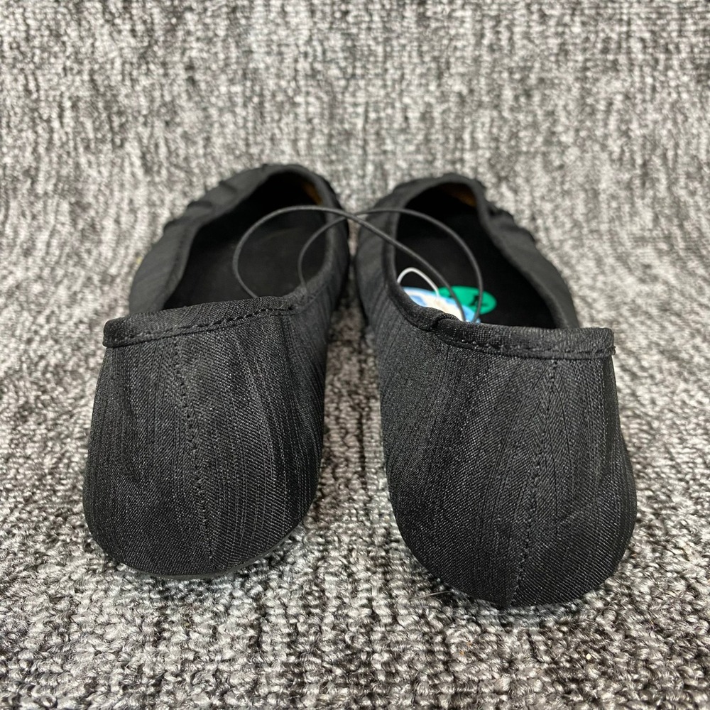 Seychelles Black Ballet Flats Pleated Ruched Toe Memory Foam Comfort Slip On - Picture 9 of 12